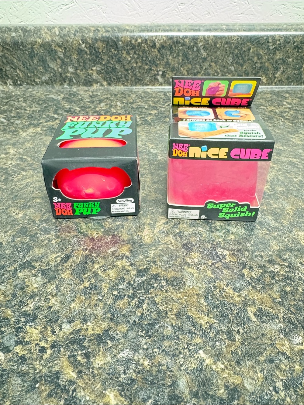 NeeDoh Bundle! Nice Cube & Funky Pup Duo - Bright Pink